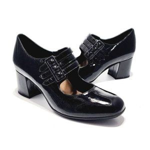Earthies by Earth - Fortuna Mary Jane Heels - Black Patent Leather - 8.5
